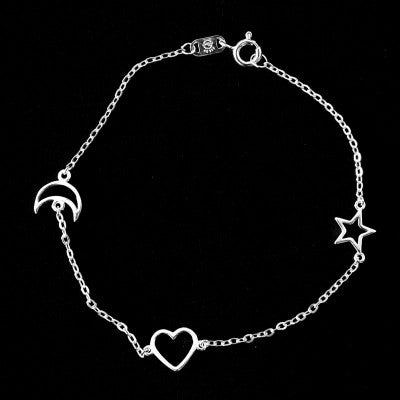 Pulseira de Prata 925 Celestial Love 14/20cm