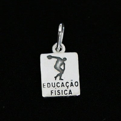 Pingente de Prata 925 Educação Física