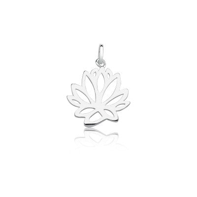 Pingente de Prata 925 Flor de Lotus